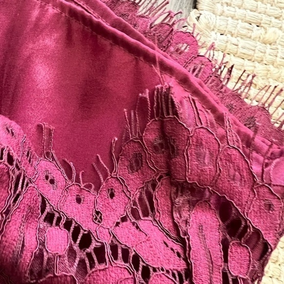Do+be Lace Overlay Mini Burgundy Dress - Picture 12 of 13